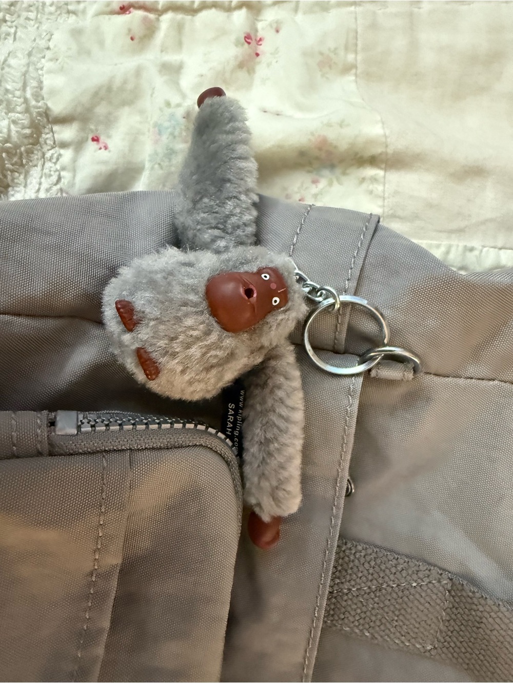Kipling Neutral Gray Everyday Tote with Front Zip - Picture 4 of 12